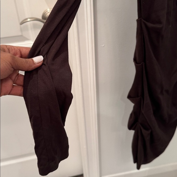 Nicole Miller Dress Bodycon Off Shoulder Ruching Midi XS - Picture 11 of 11